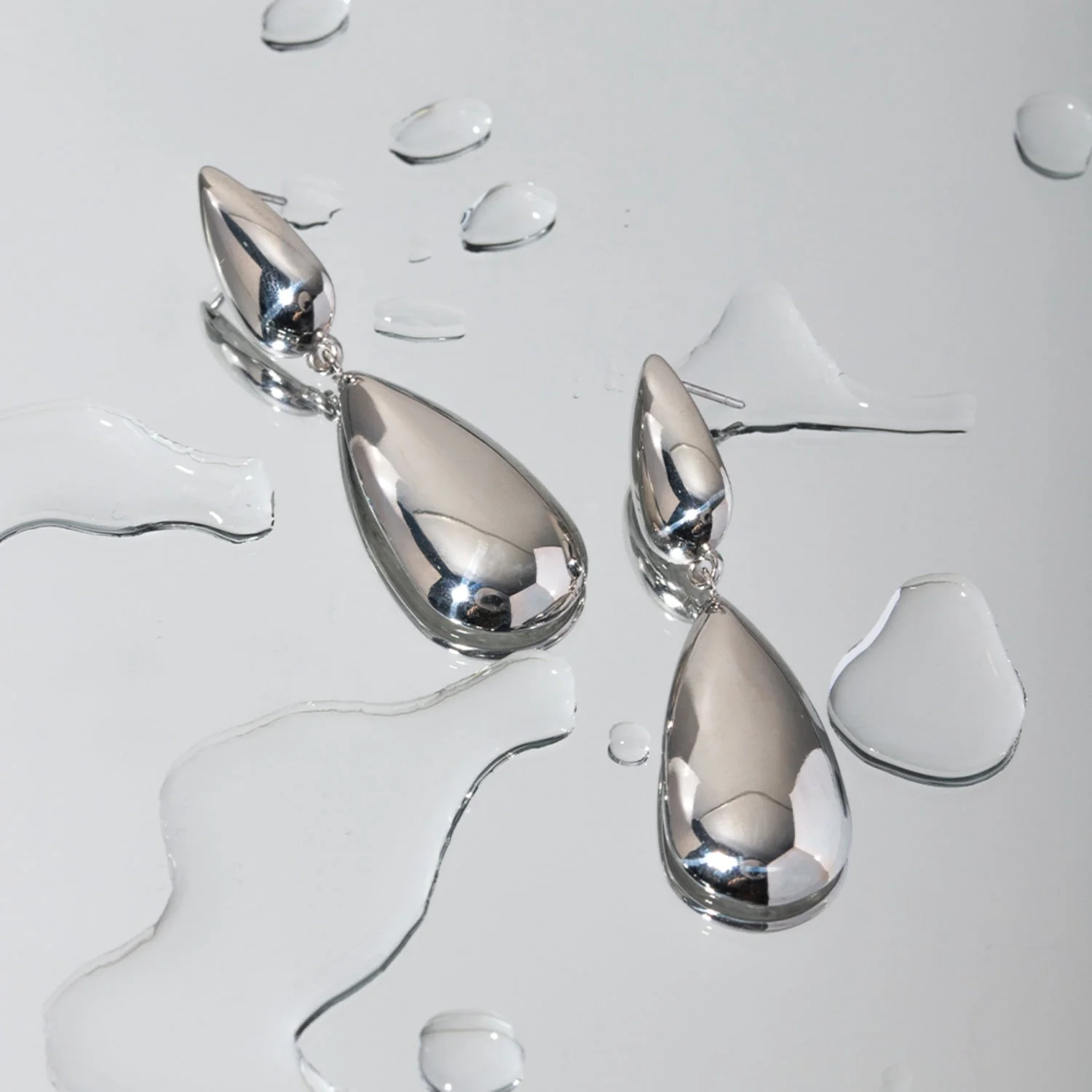 Bethanie | Double Teardrop Earrings - Silver - Image 4