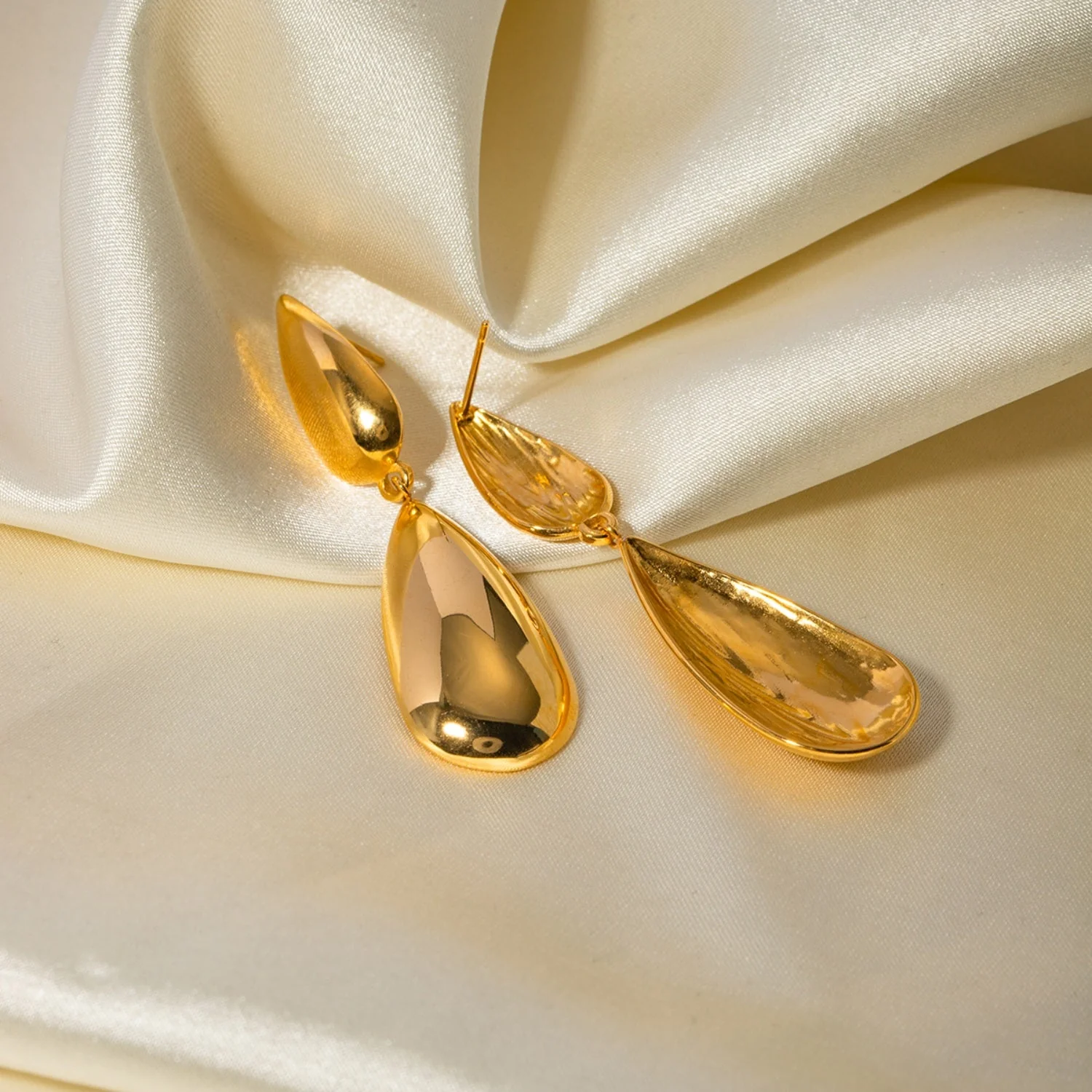 Bethanie | Teardrop Dangle Stud - Gold - Image 2