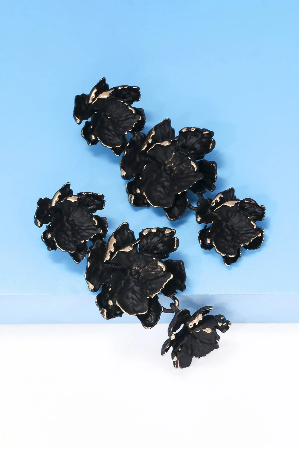 Lillia | 3-Tier Floral Drop Stud Earrings - Image 10