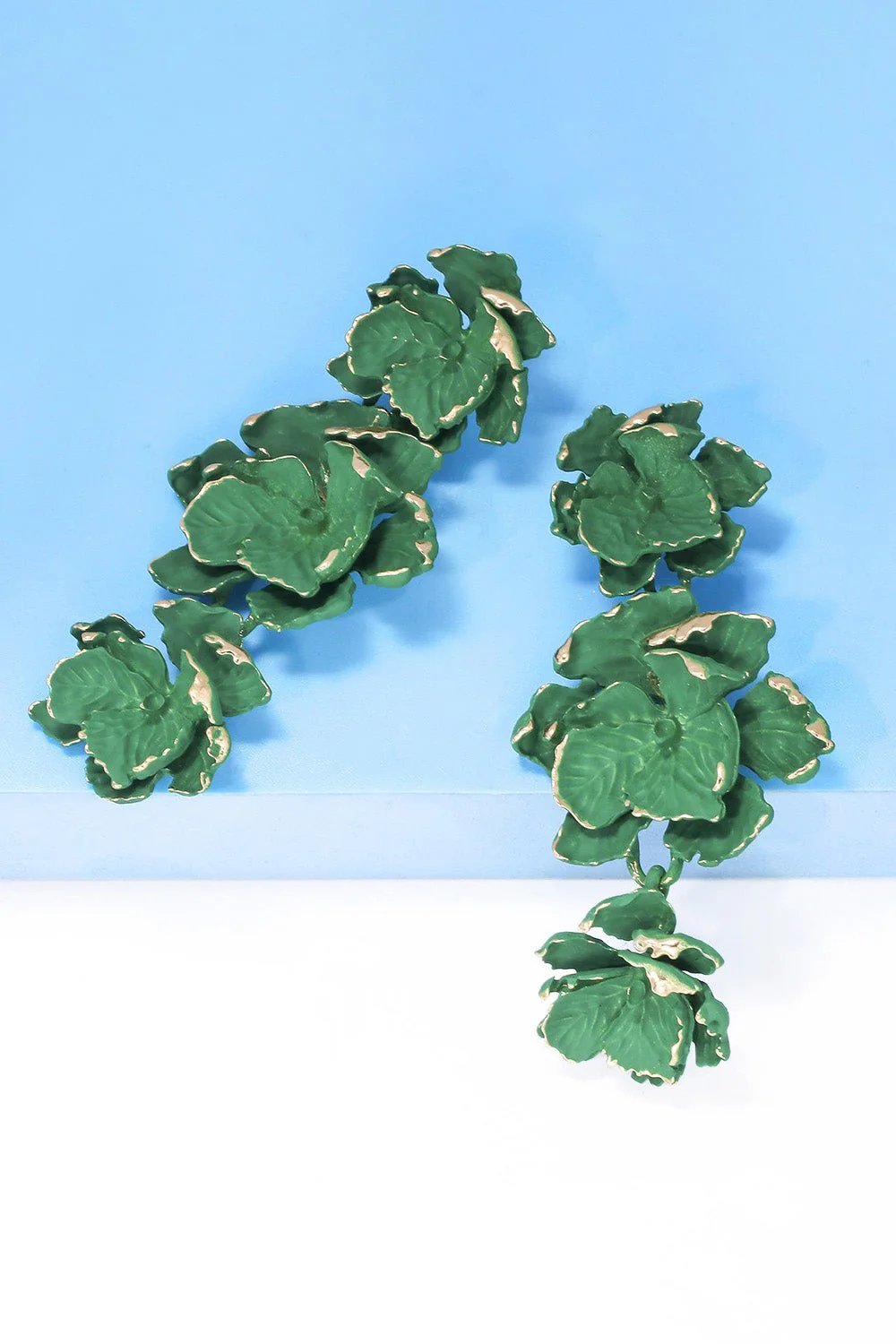 Lillia | 3-Tier Floral Drop Stud Earrings - Image 13