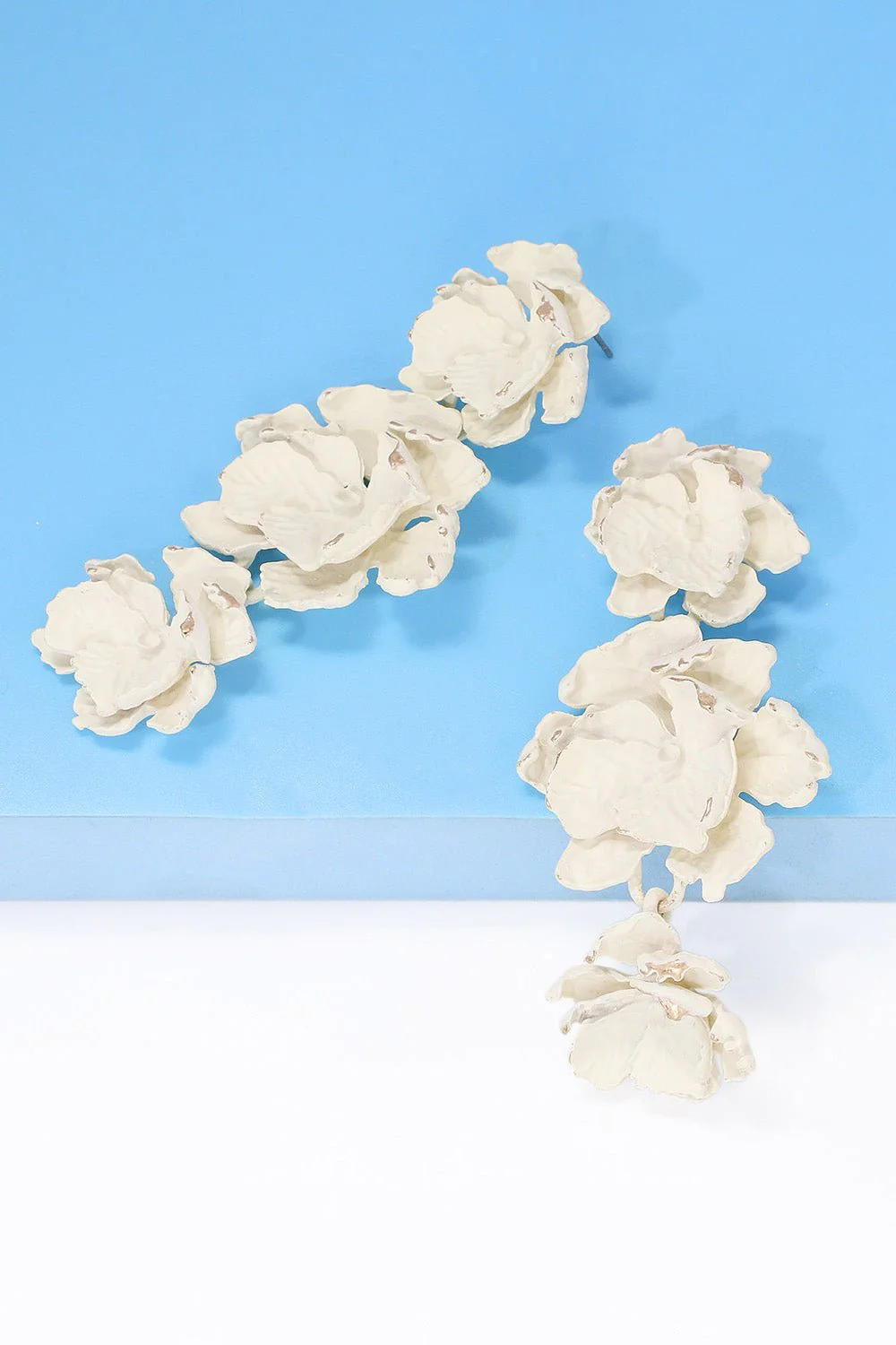 Lillia | 3-Tier Floral Drop Stud Earrings - Image 18