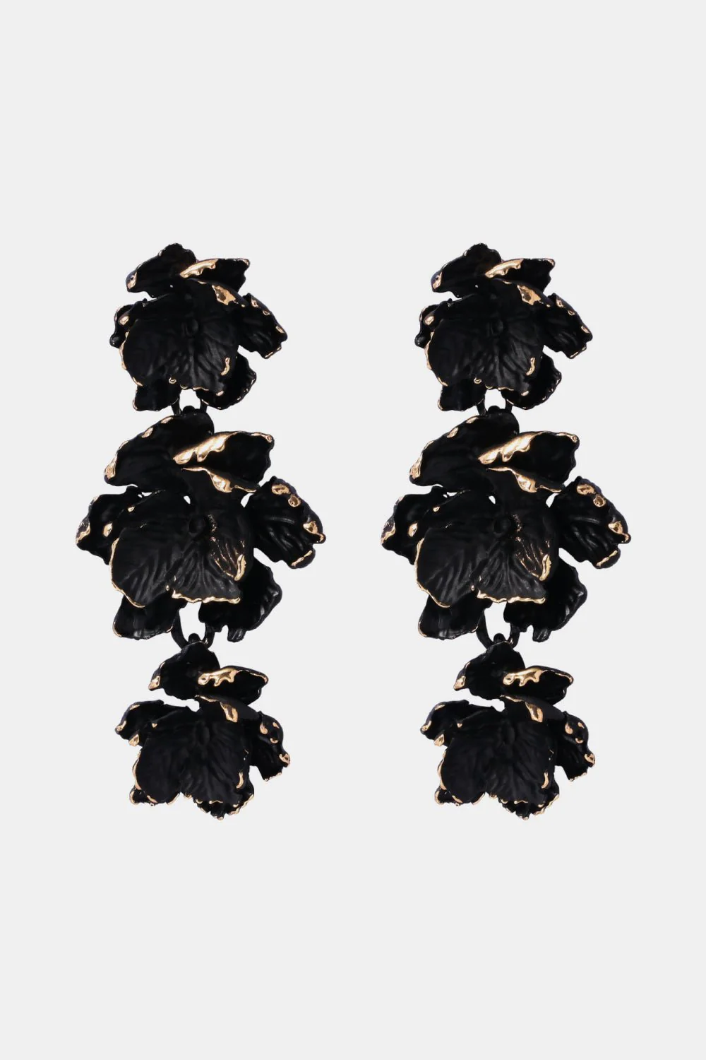 Lillia | 3-Tier Floral Drop Stud Earrings - Image 8