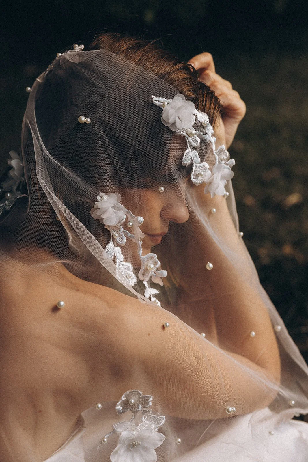 Maeve | Floral and Pearl Veil - Image 3