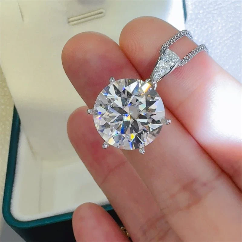 Michelle | Moissanite Solitaire Pendant Necklace - Image 5