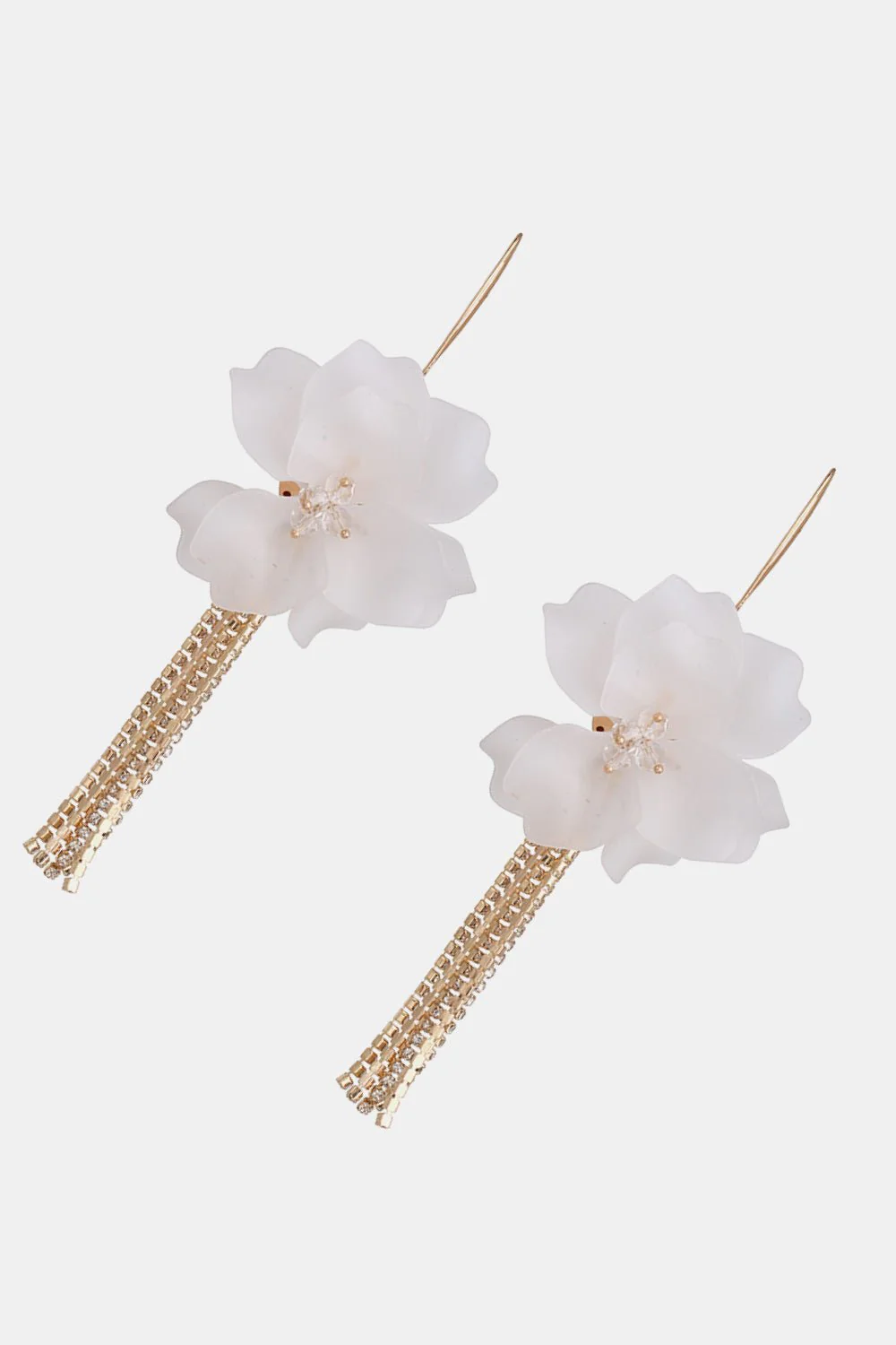 Mila | Floral Tassle Drop Earrings - Image 2