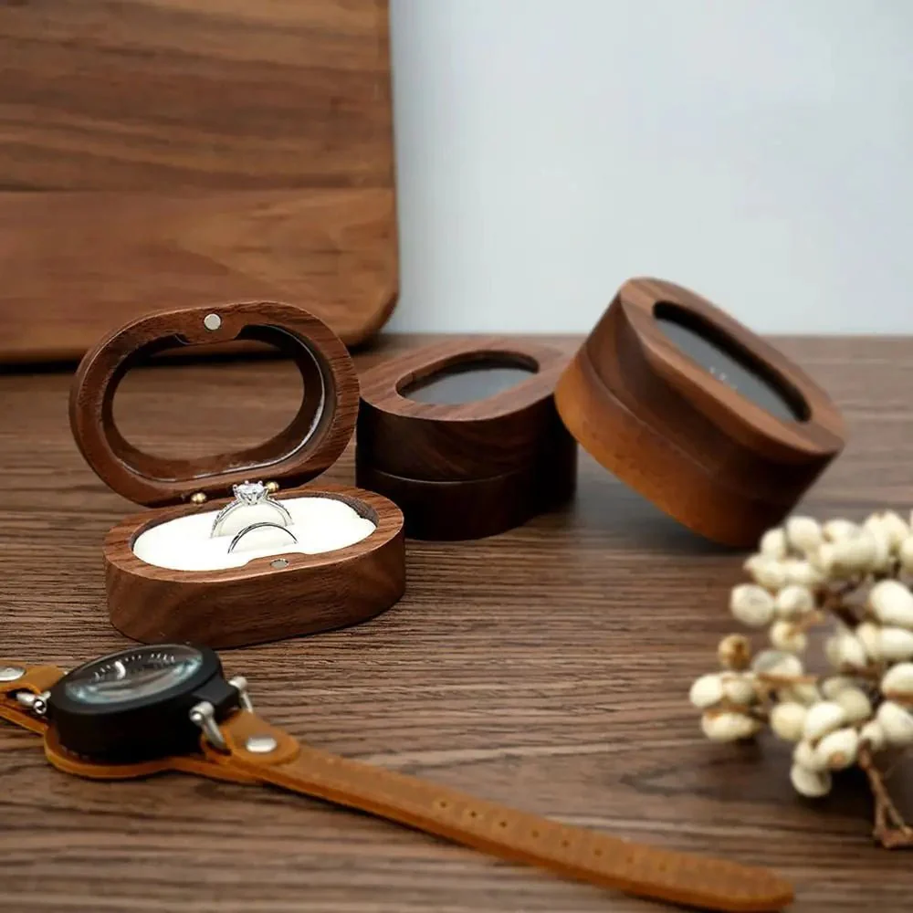 Oval Wooden Jewellery Box - Image 4