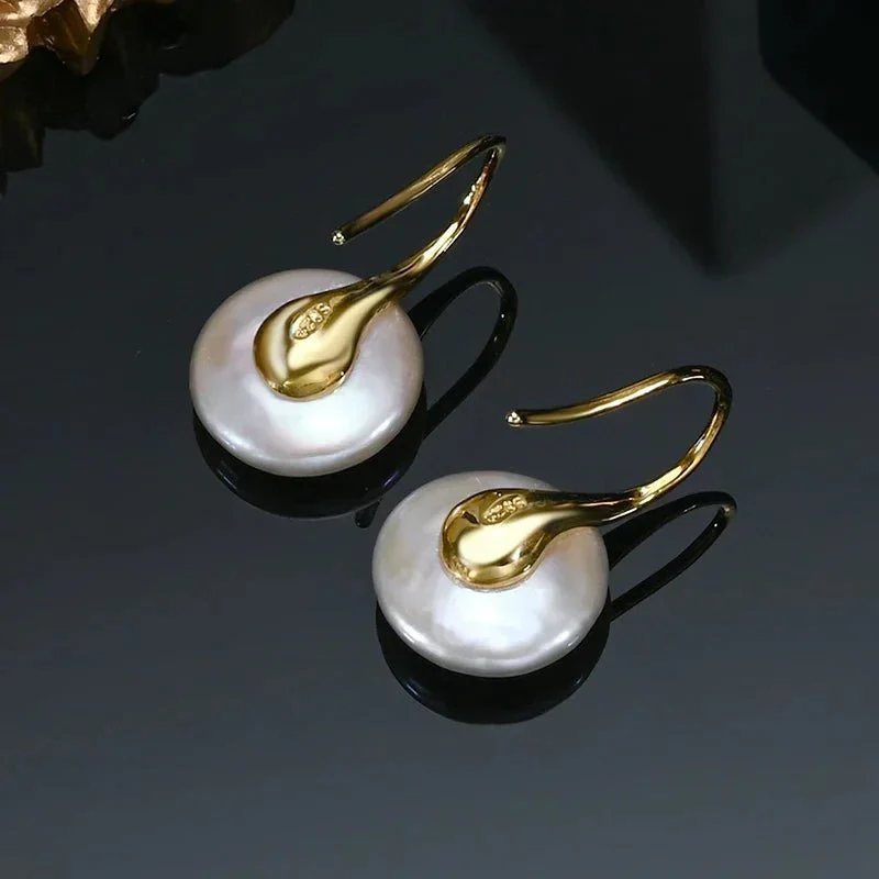 Pamela | Pearl Drop Earrings - Silver - Image 7
