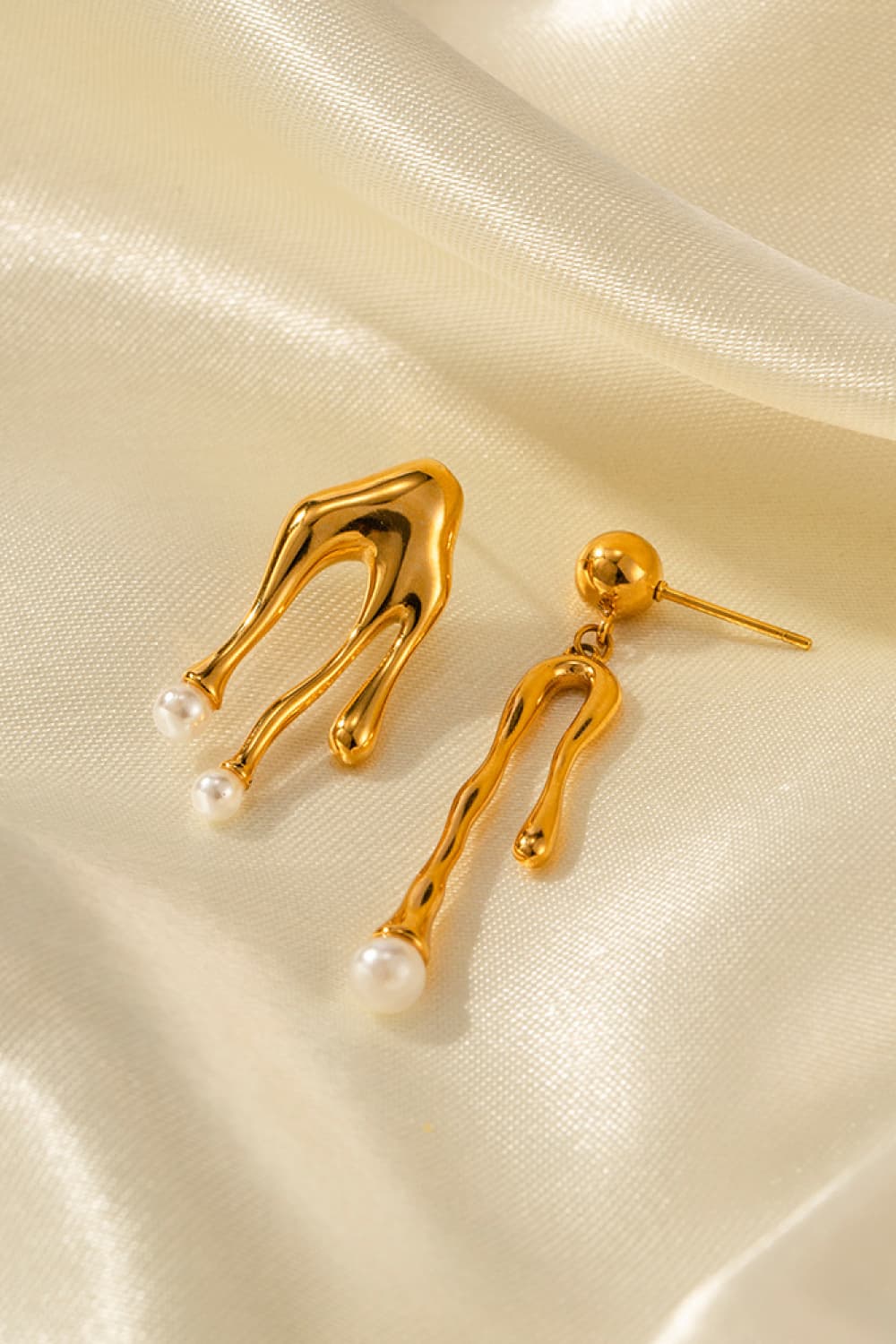 Seraphine | Drip Asymmetrical Dangle Stud Earrings - Image 3