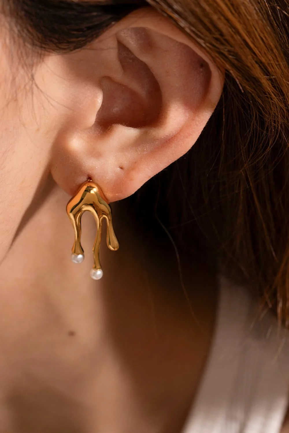 Seraphine | Drip Asymmetrical Dangle Stud Earrings - Image 4