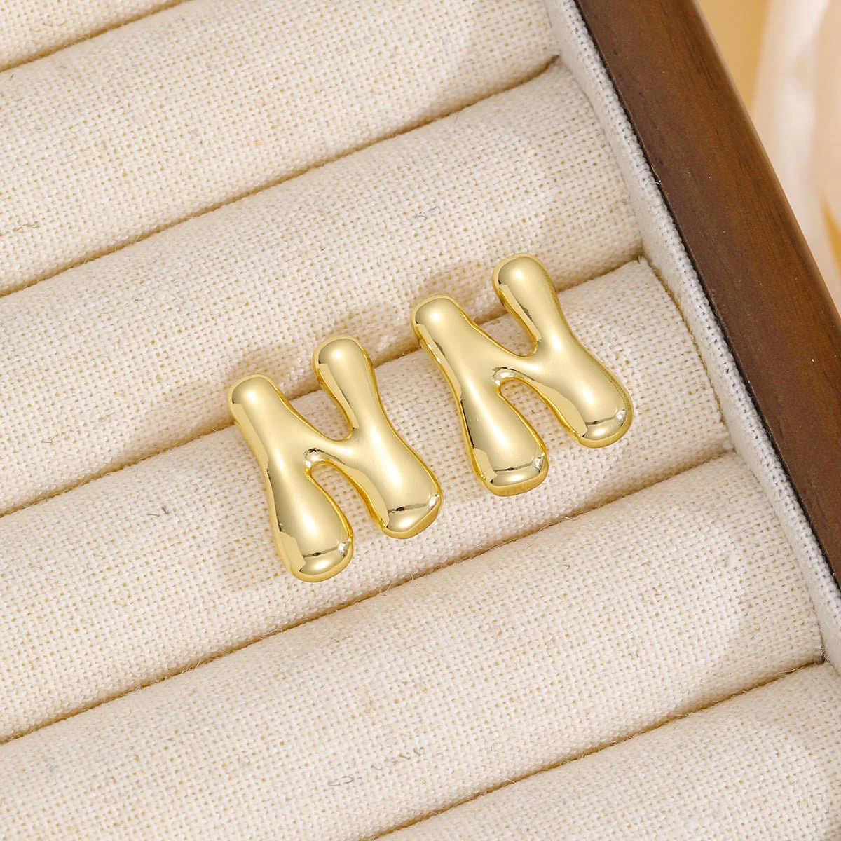 Zara | Alphabet Stud Earrings - Image 2
